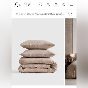 Quince European Linen Duvet Cover